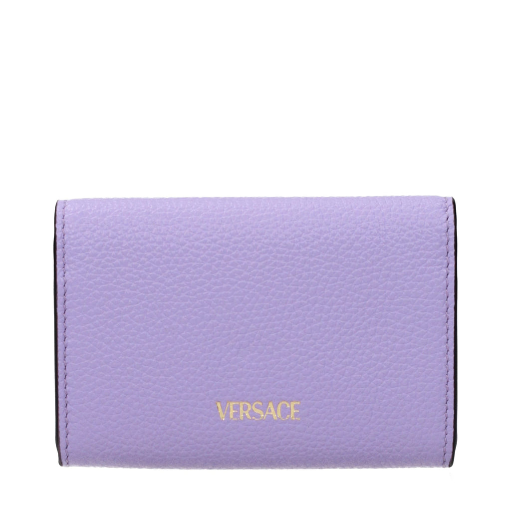 Versace Violette Ledergeldbörse