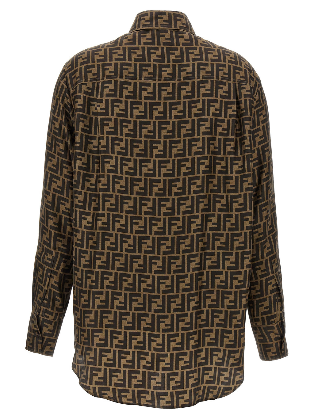 Fendi Braune Seidenbluse