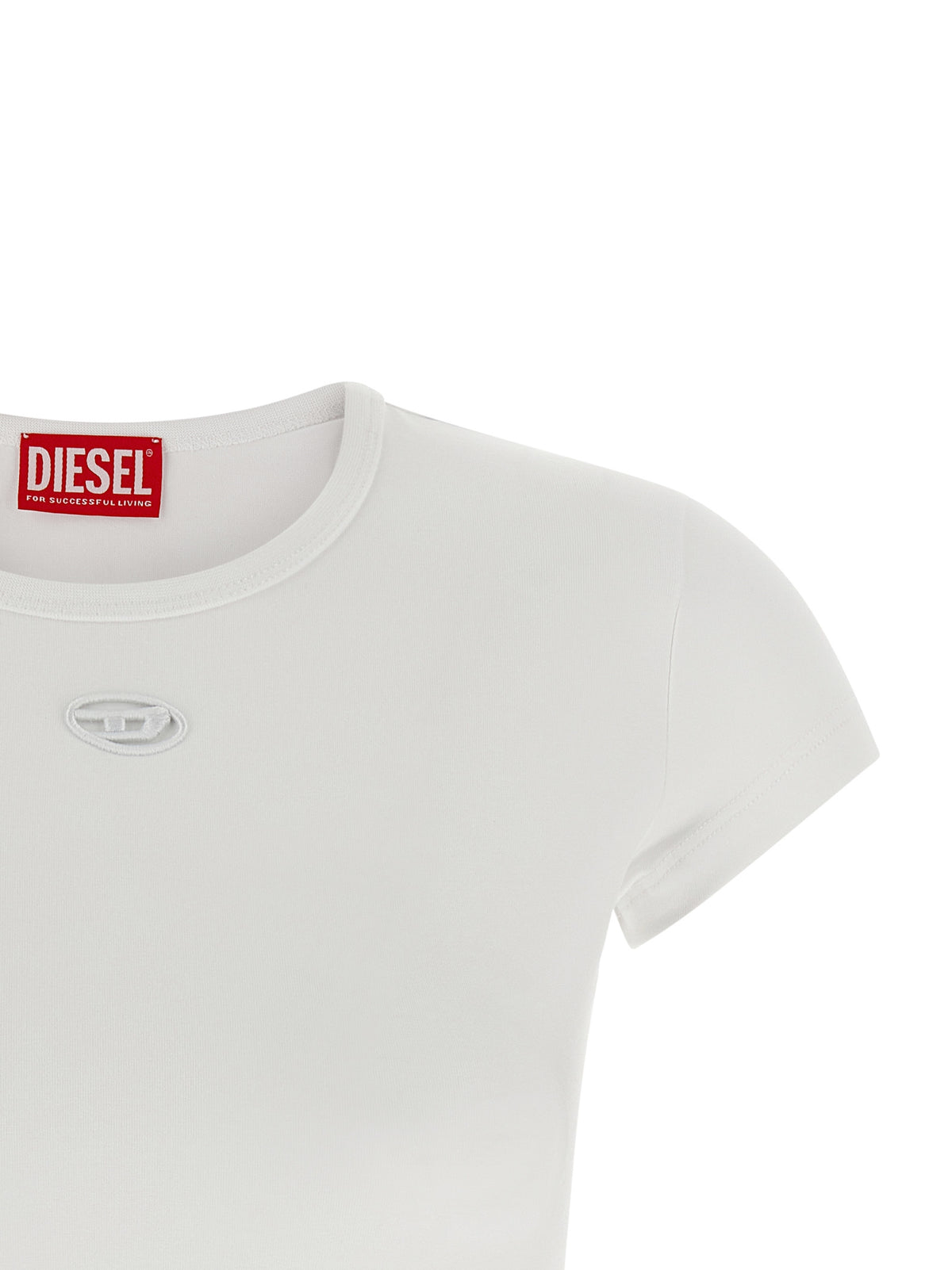 Diesel Weißes Baumwoll-T-Shirt