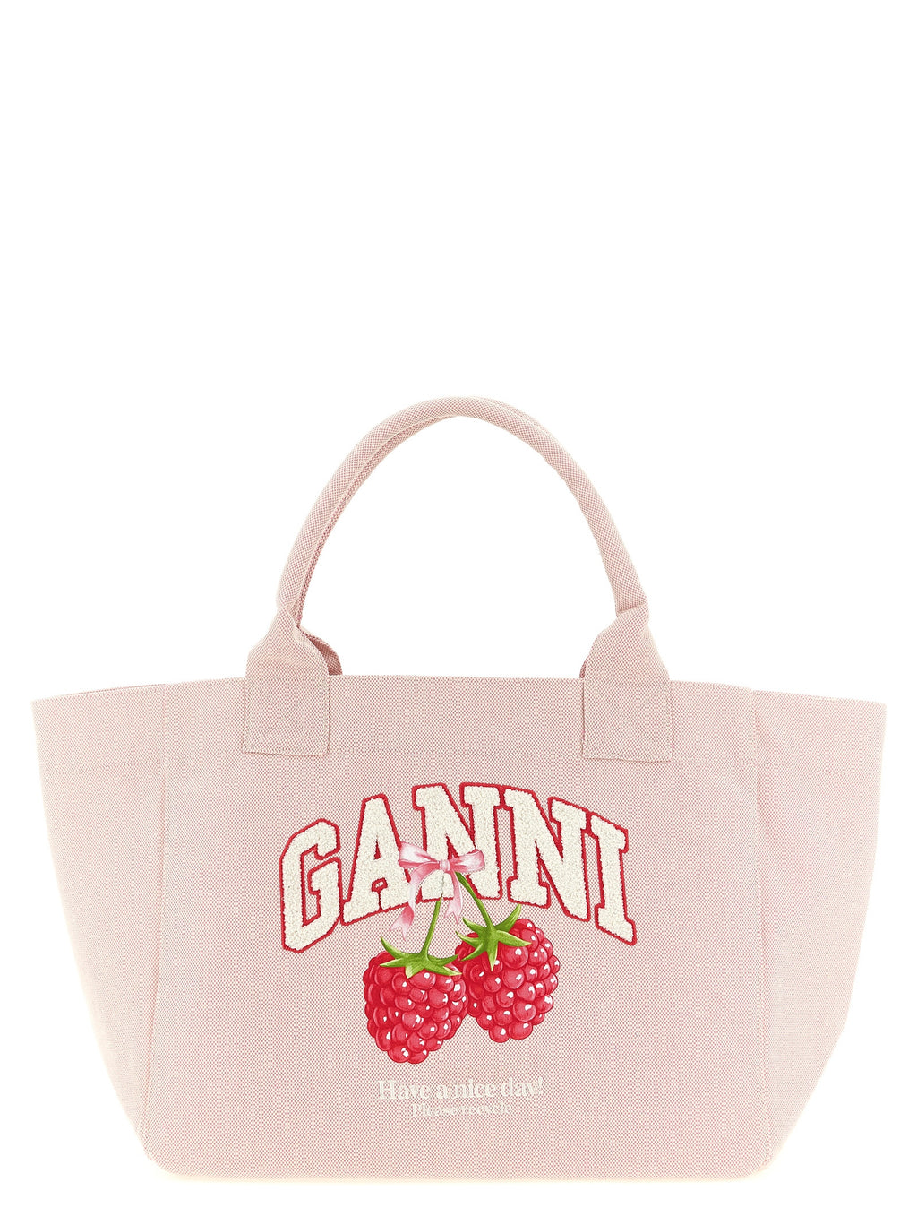 Ganni Mehrfarbige Einkaufstasche aus recyceltem Polyester