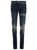 Amiri Blaue Baumwoll-Skinny-Jeans