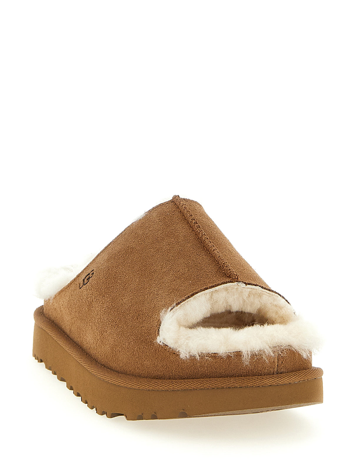 UGG Braune Leder-Slipper