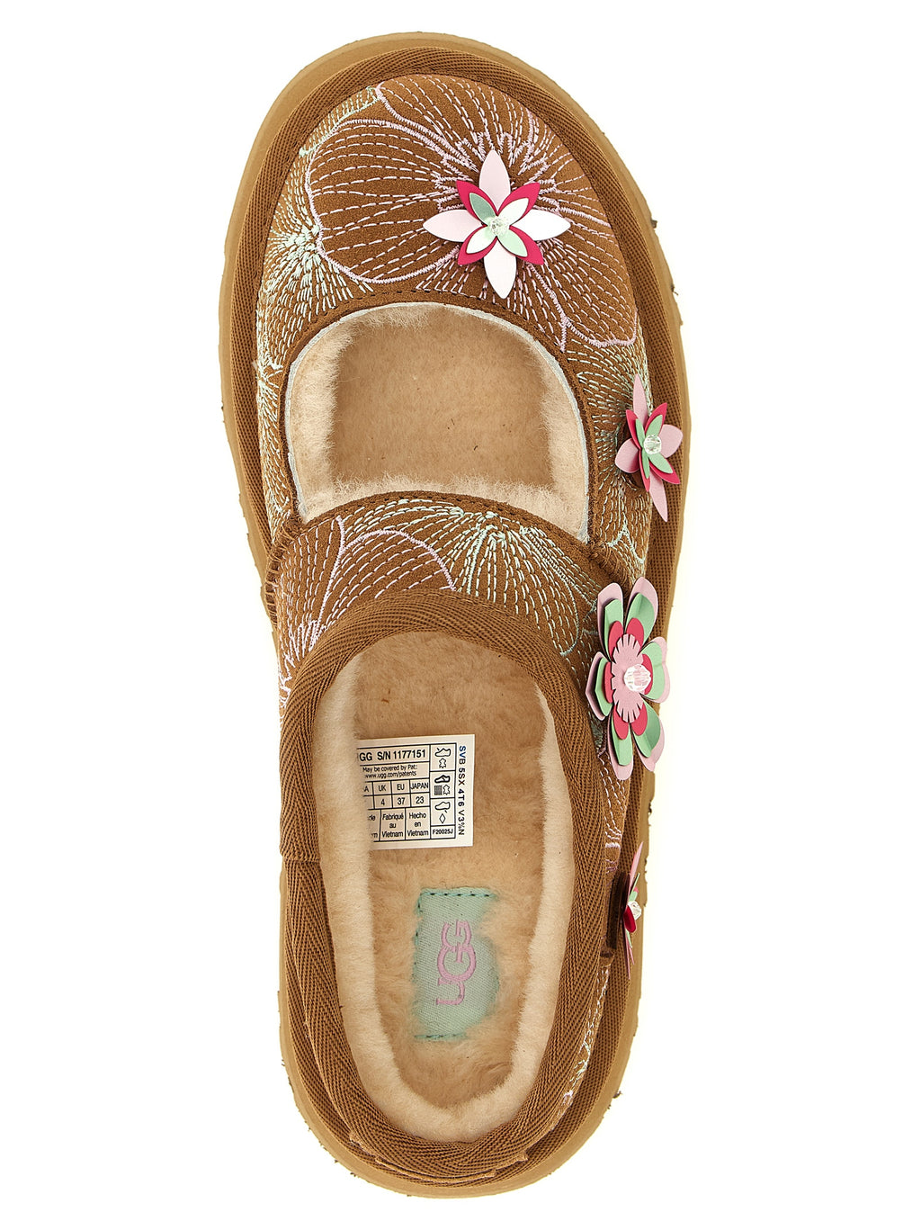 UGG Mehrfarbige Leder-Ballerinas