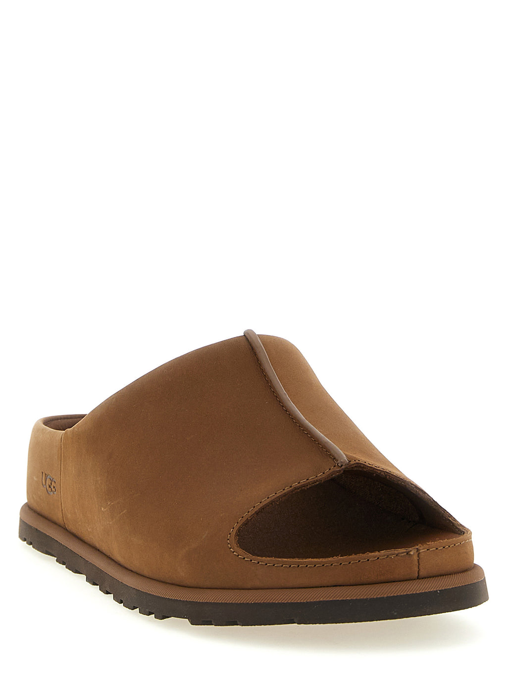 UGG Braune Leder-Slipper