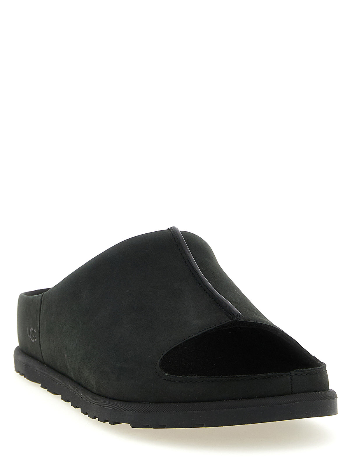 UGG Schwarze Leder-Slipper
