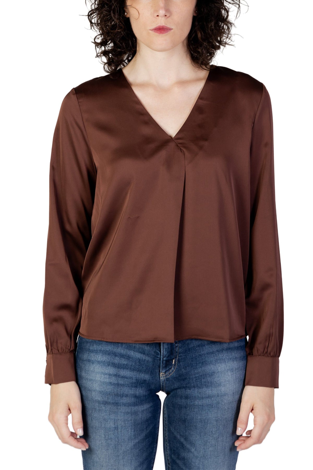 Vila Clothes Braunes Hemd aus Polyester