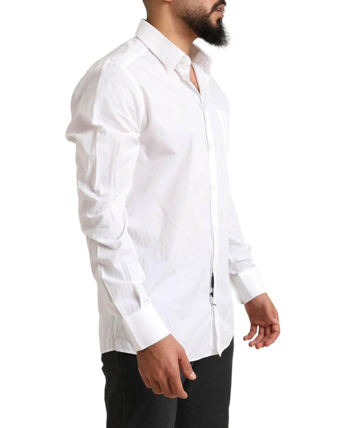 Dolce & Gabbana Weißes Baumwollkleidhemd