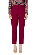 Vila Clothes Bordeauxfarbene Hose aus Polyester
