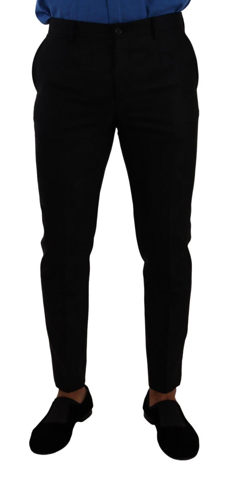 Dolce & Gabbana Schwarze Wollhose