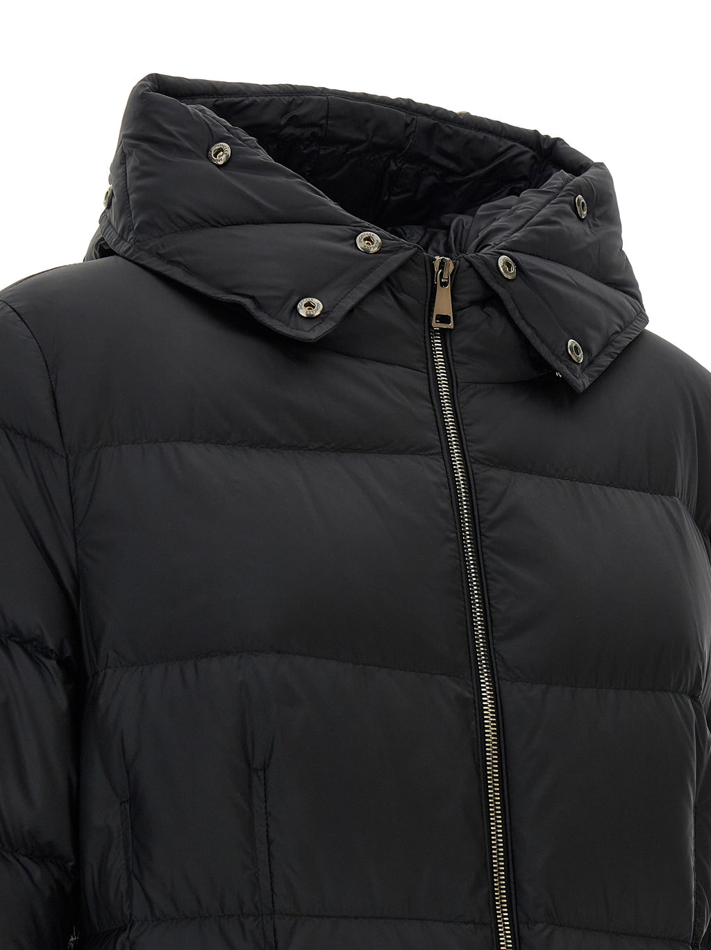 Moncler Schwarzer Polyamid-Mantel