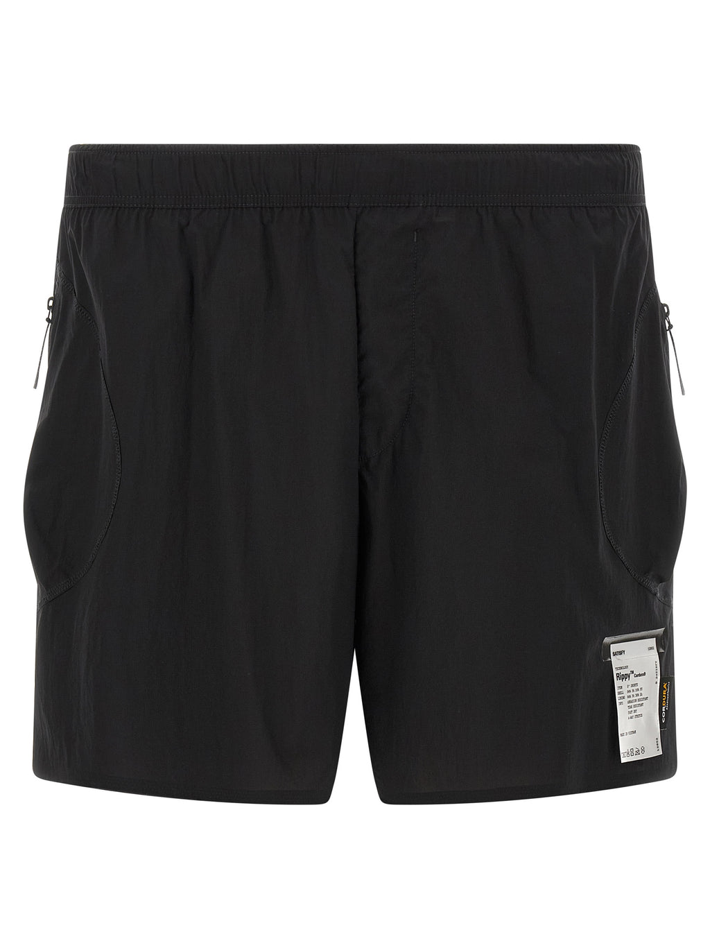 SATISFY Schwarze Polyamid-Bermudashorts