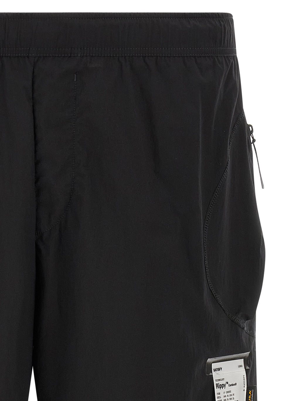 SATISFY Schwarze Polyamid-Bermudashorts