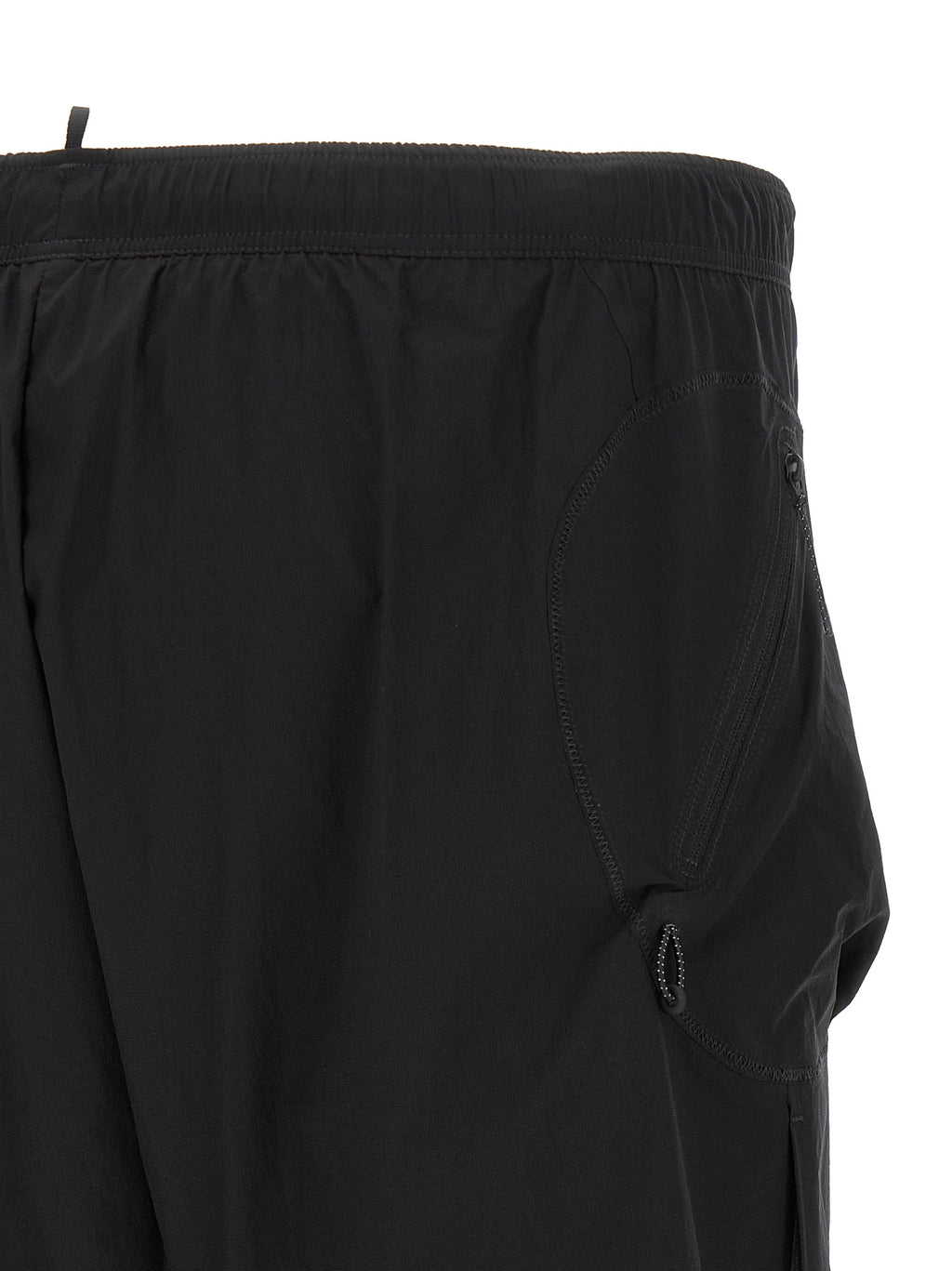 SATISFY Schwarze Polyamid-Bermudashorts