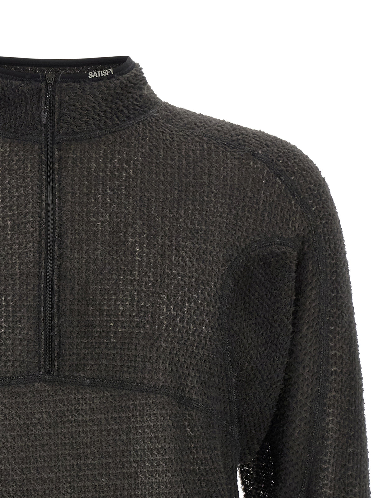 SATISFY Schwarzer Polyester-Sweatshirt