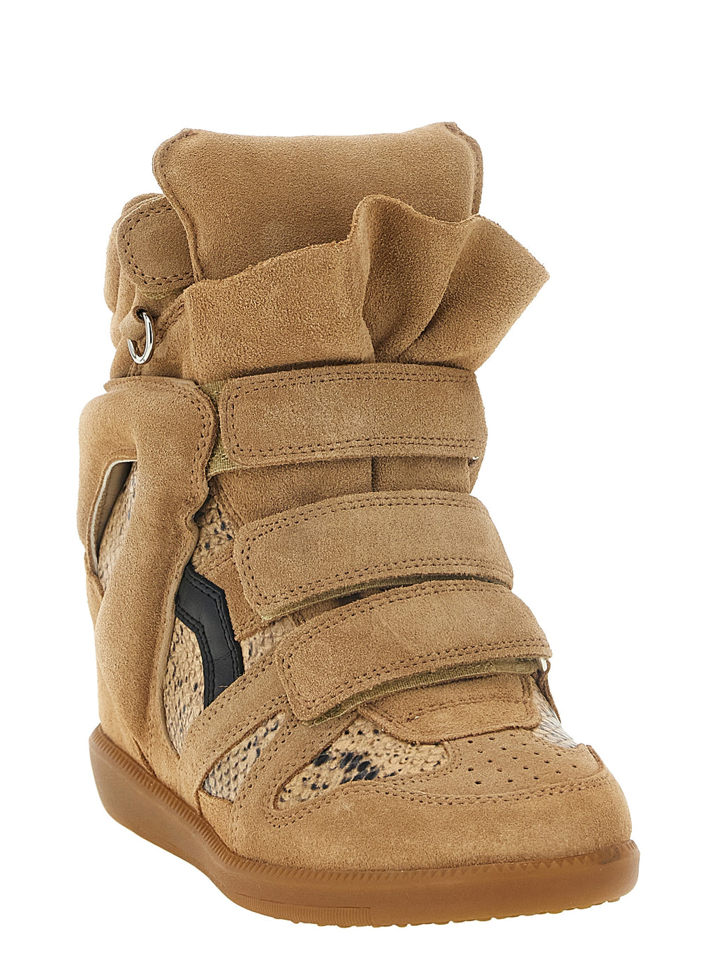 Isabel Marant Beige Cowhide Keilabsatz-Sandalen