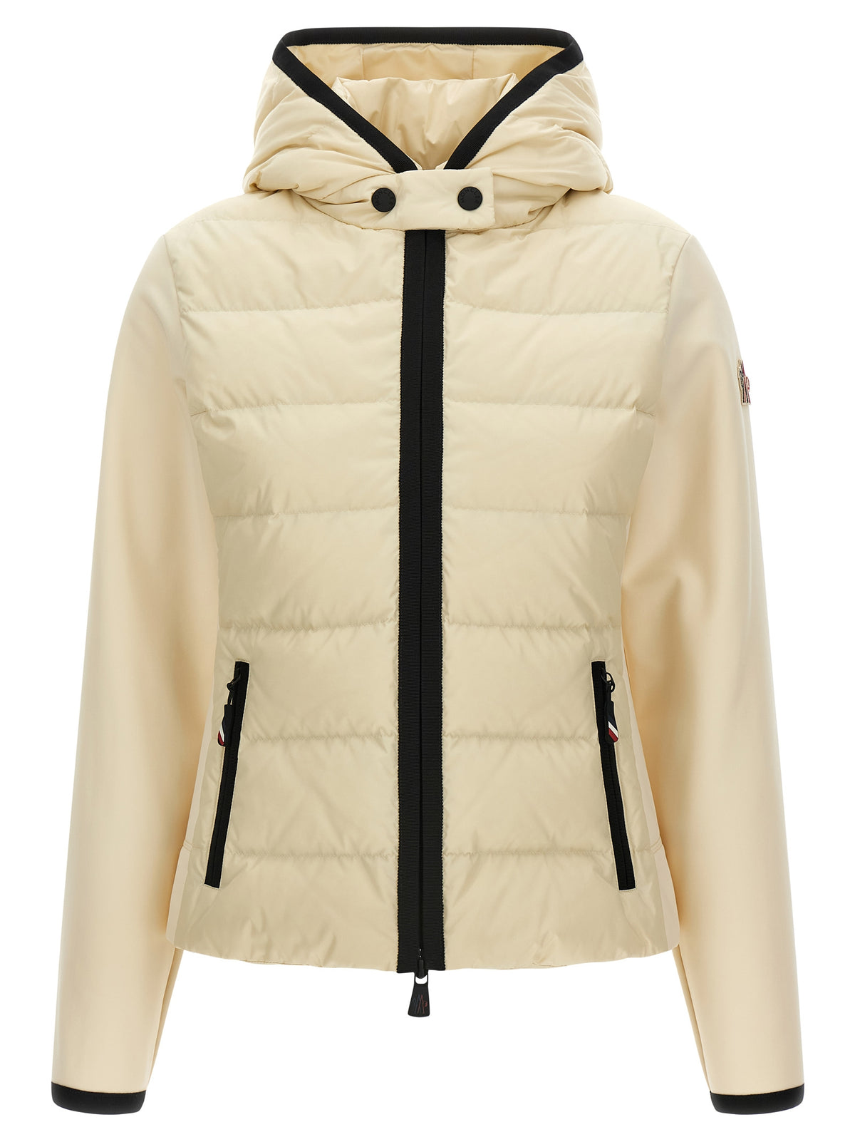 Moncler Grenoble Weiße Strickjacke aus Polyamid