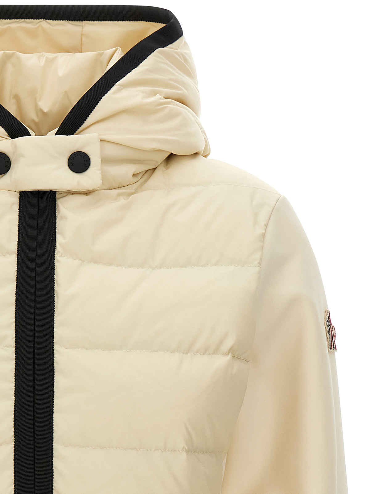 Moncler Grenoble Weiße Strickjacke aus Polyamid