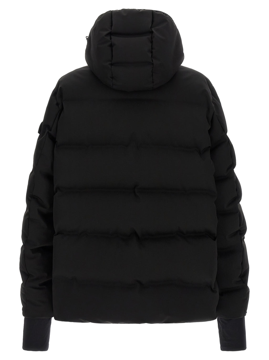 Moncler Grenoble Schwarze Polyamid-Jacke in voller Länge