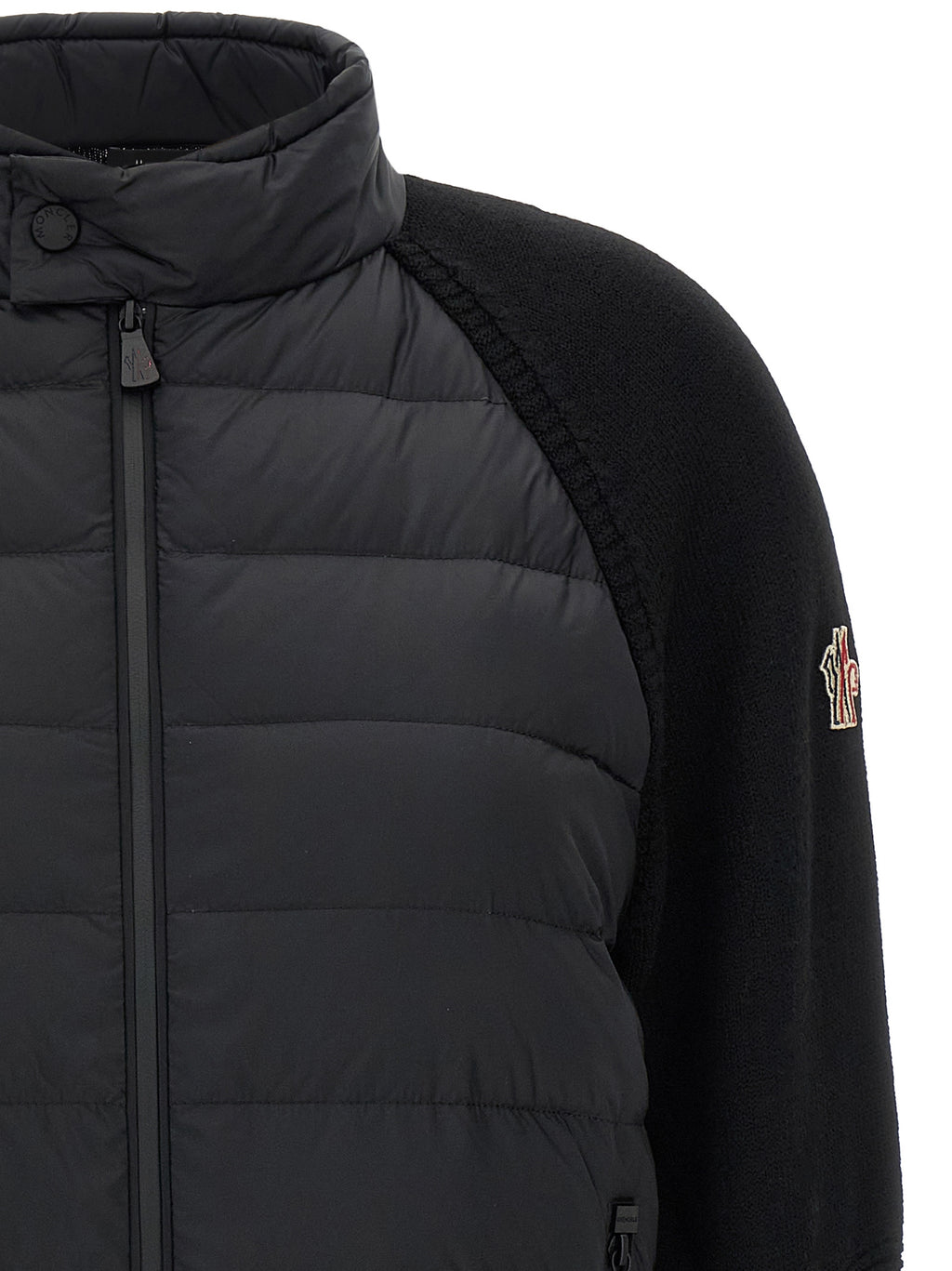 Moncler Grenoble Schwarzer Cardigan aus Polyamid