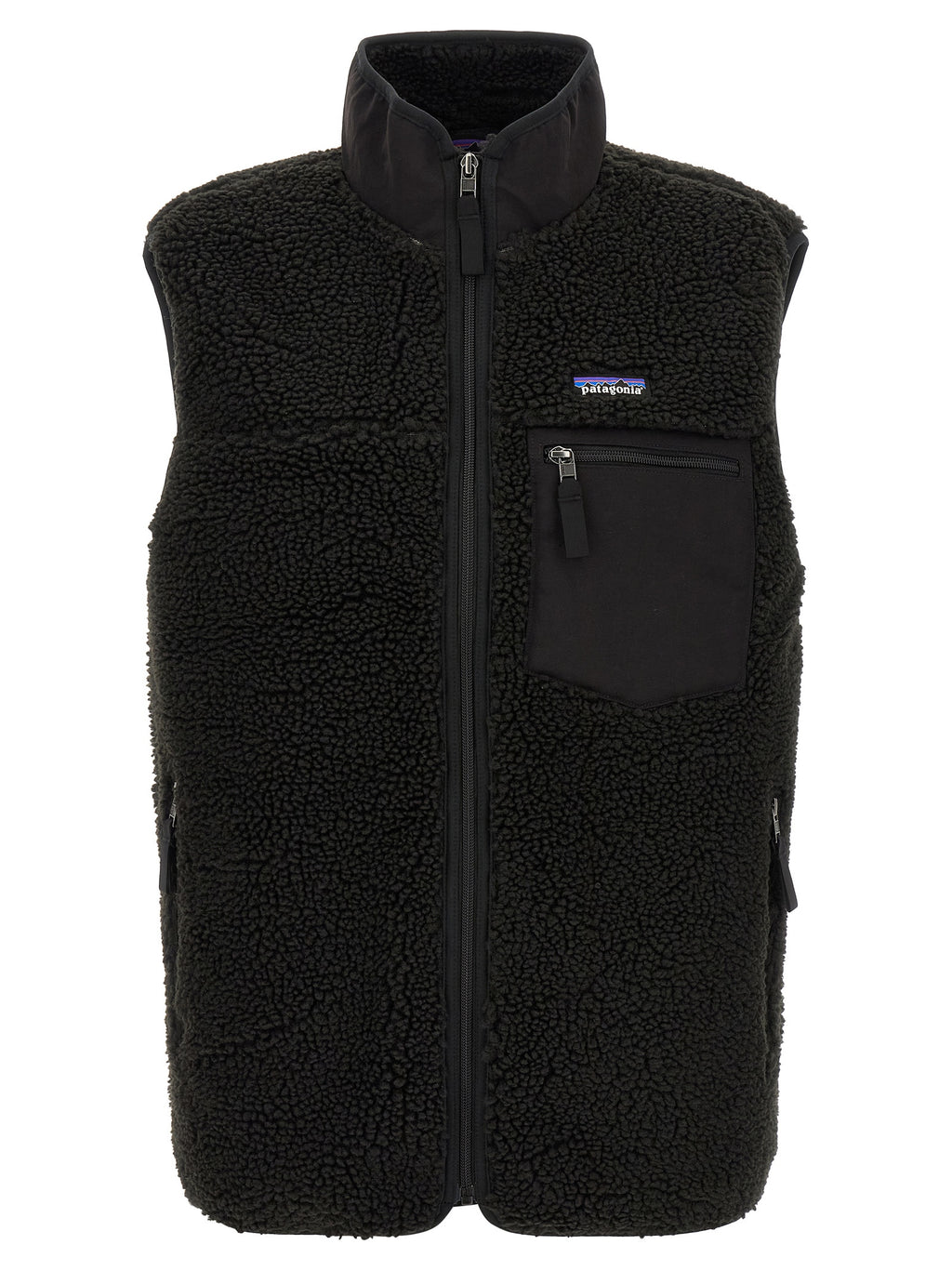 PATAGONIA Schwarze ärmellose Jacke aus Polyester