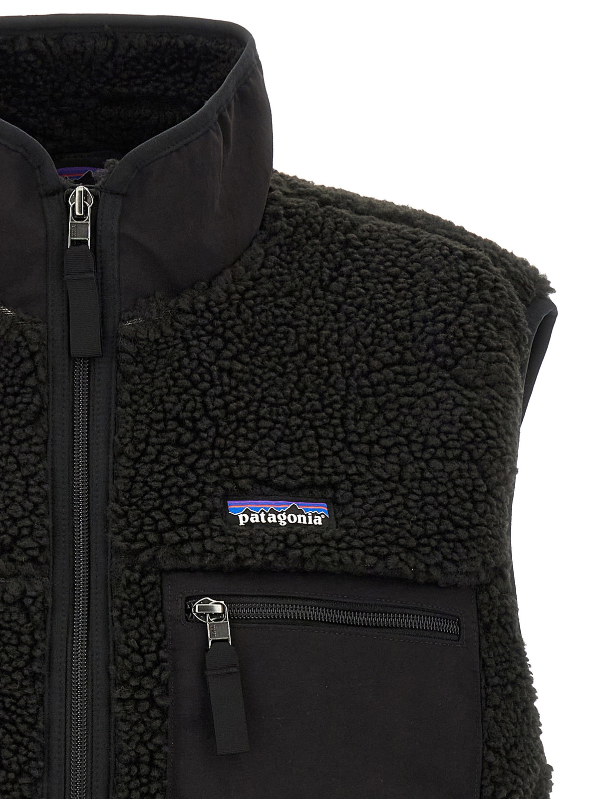 PATAGONIA Schwarze ärmellose Jacke aus Polyester