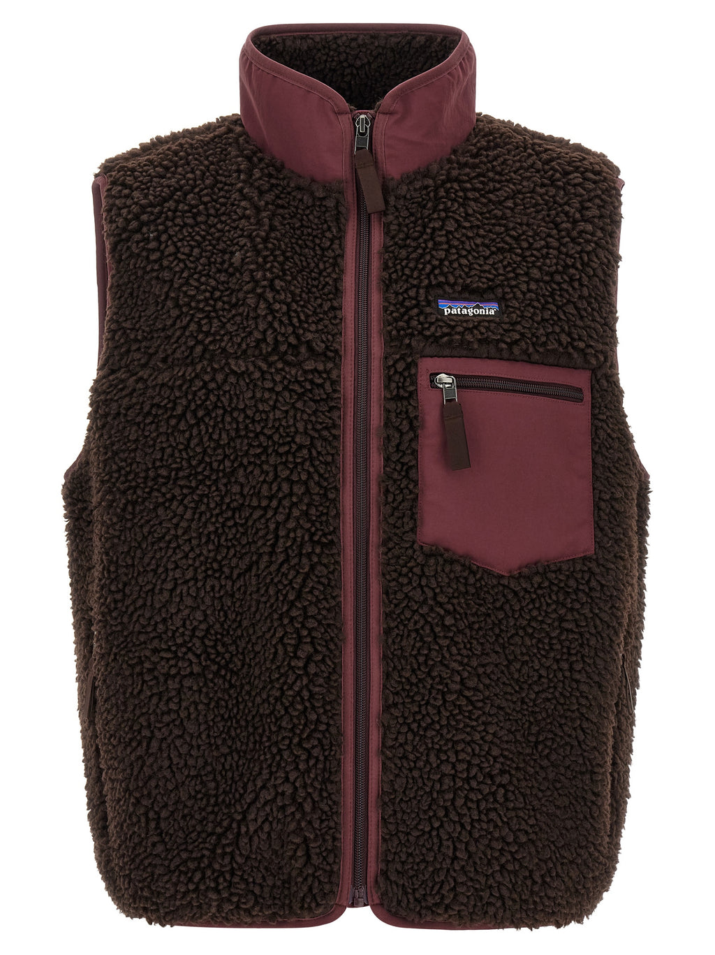 PATAGONIA Braune ärmellose Jacke aus Polyester