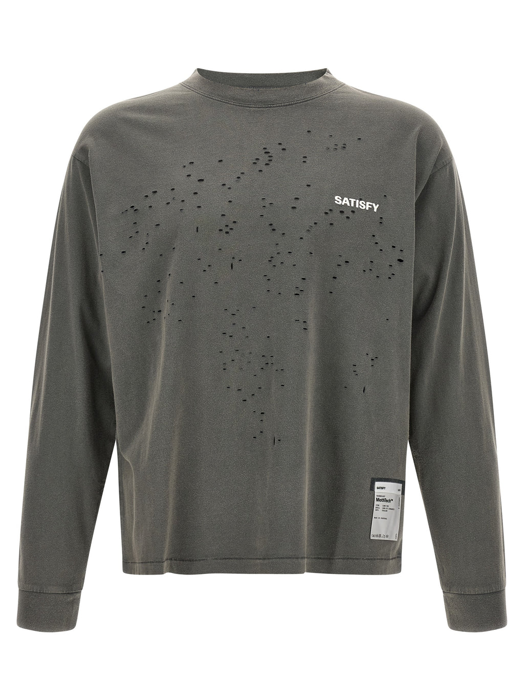 SATISFY Graues Baumwoll-T-Shirt