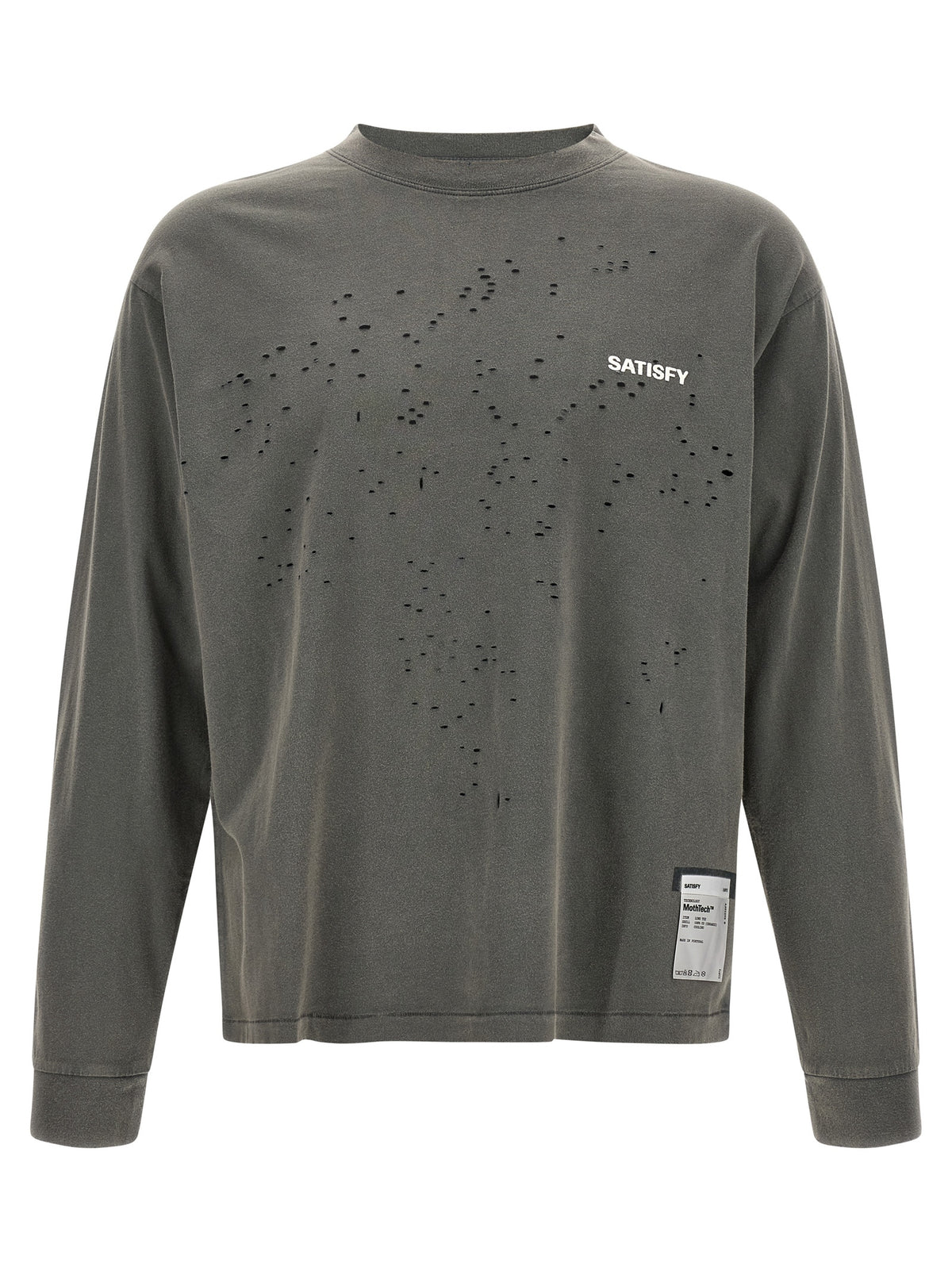 SATISFY Graues Baumwoll-T-Shirt