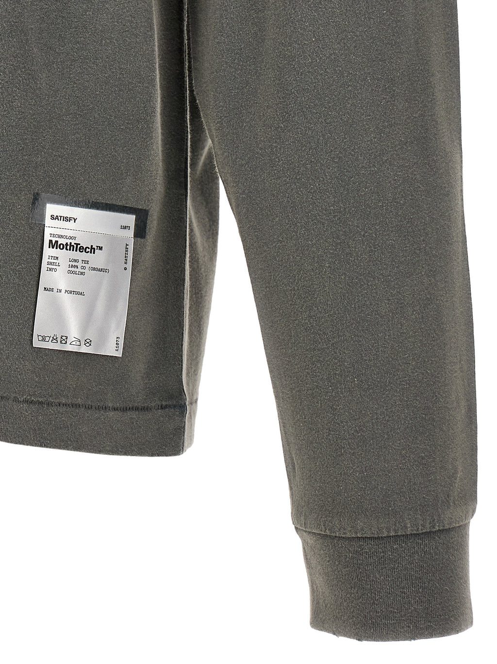 SATISFY Graues Baumwoll-T-Shirt