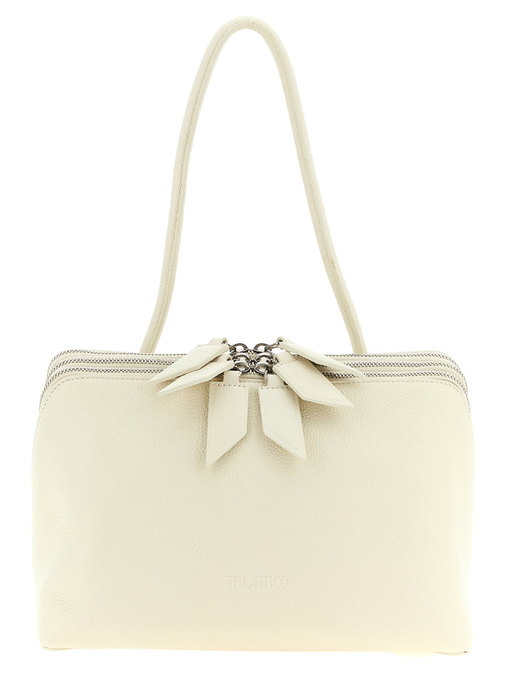 The Attico Weiße Kalbsleder-Schultertasche
