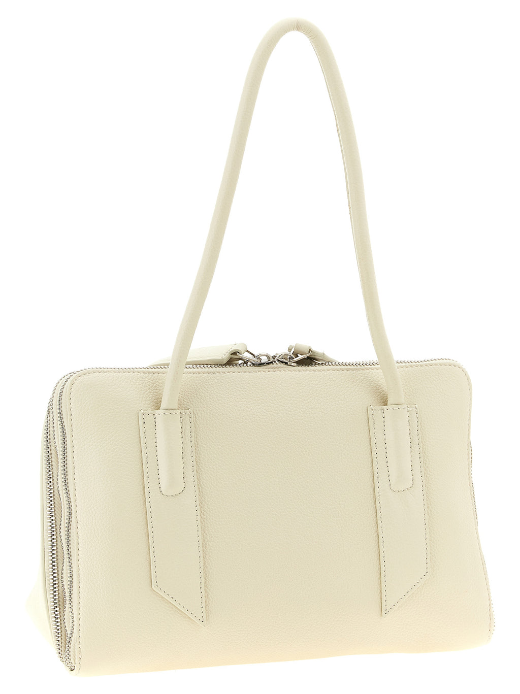 The Attico Weiße Kalbsleder-Schultertasche