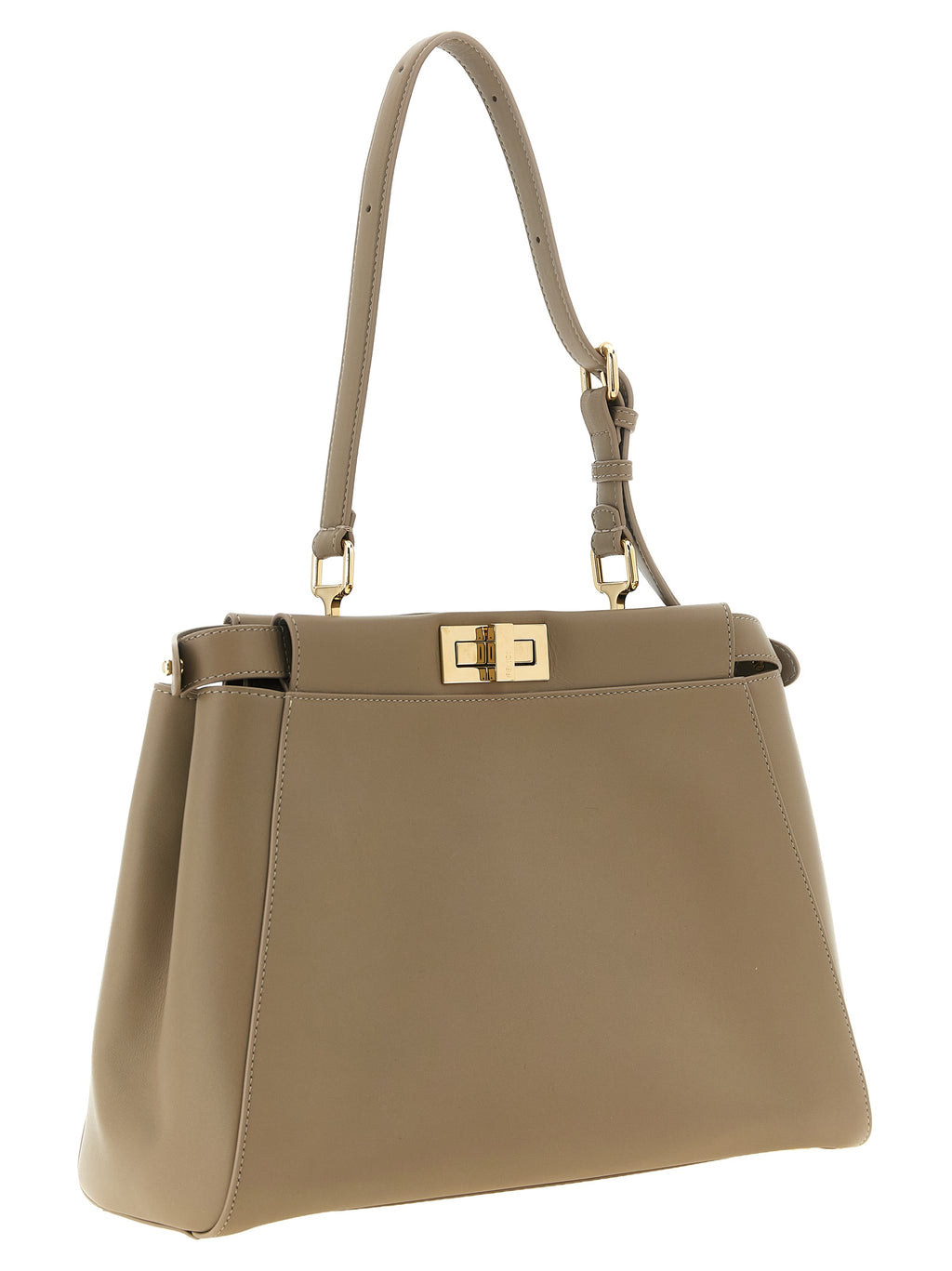 Fendi Graue Kalbsleder-Umhängetasche