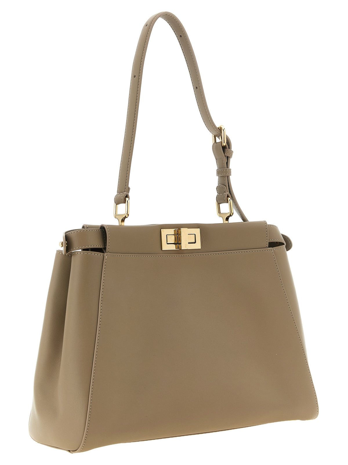 Fendi Graue Kalbsleder-Umhängetasche