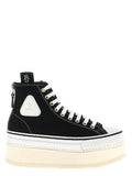 R13 Bicolor Calfskin Plateau-Sneakers