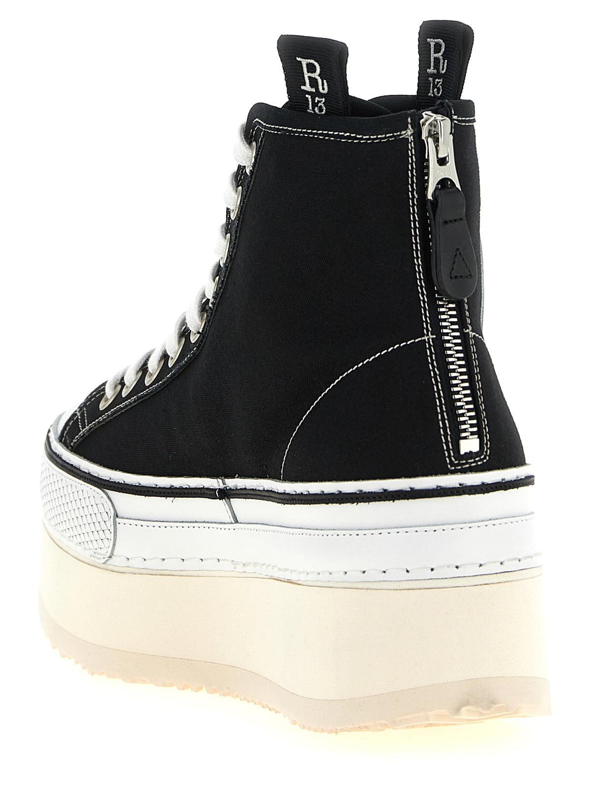 R13 Bicolor Calfskin Plateau-Sneakers