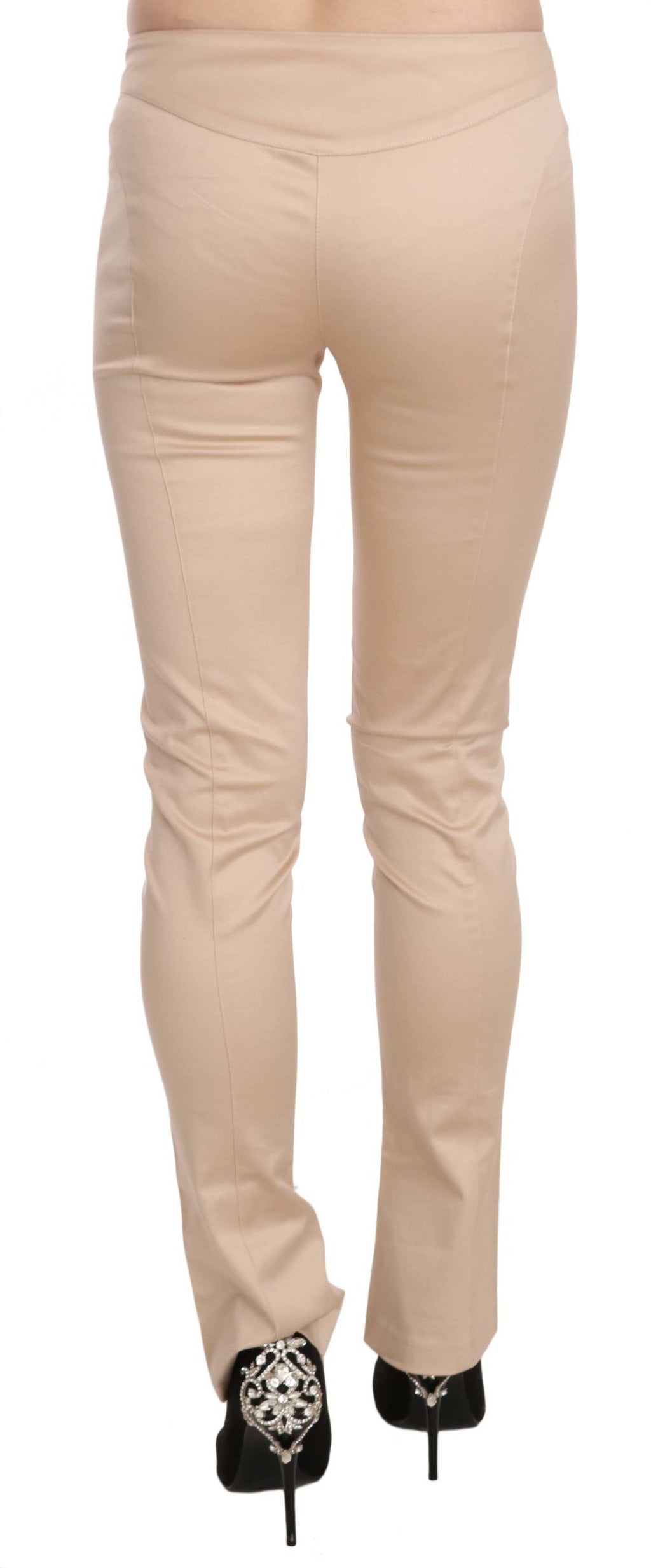 Just Cavalli Creme Niedrige Taille Skinny Formal Hose Hose