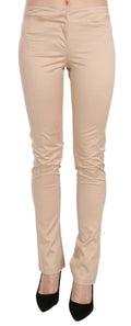 Just Cavalli Creme Niedrige Taille Skinny Formal Hose Hose
