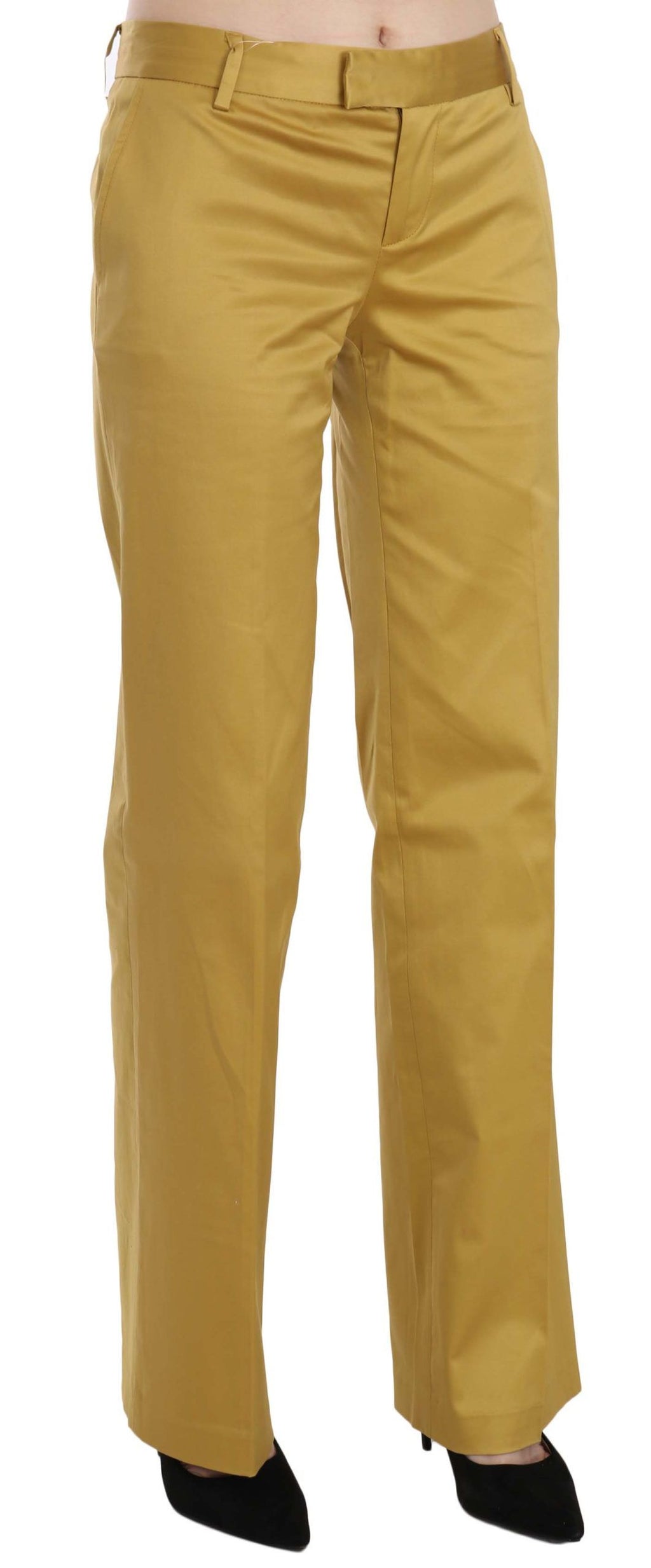 Just Cavalli Senfgelbe gerade formelle Hose Hose