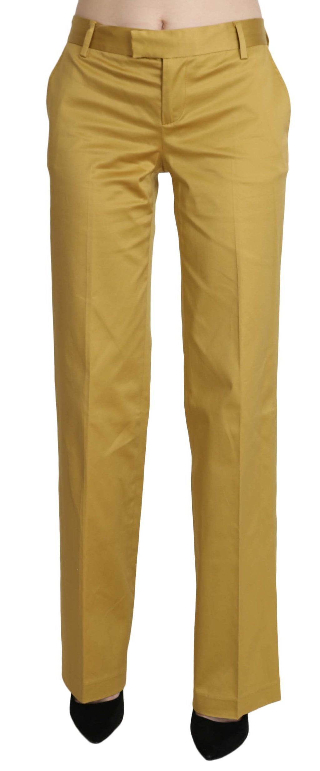 Just Cavalli Senfgelbe gerade formelle Hose Hose