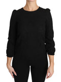 Dolce & Gabbana Black Floral Lace Zip Blouse Top