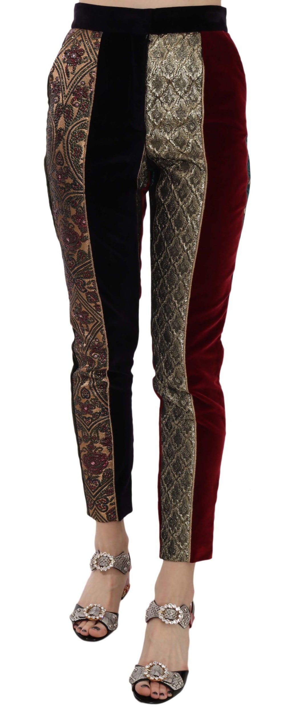 Dolce & Gabbana Multicolor Jacquard Tapered Trousers