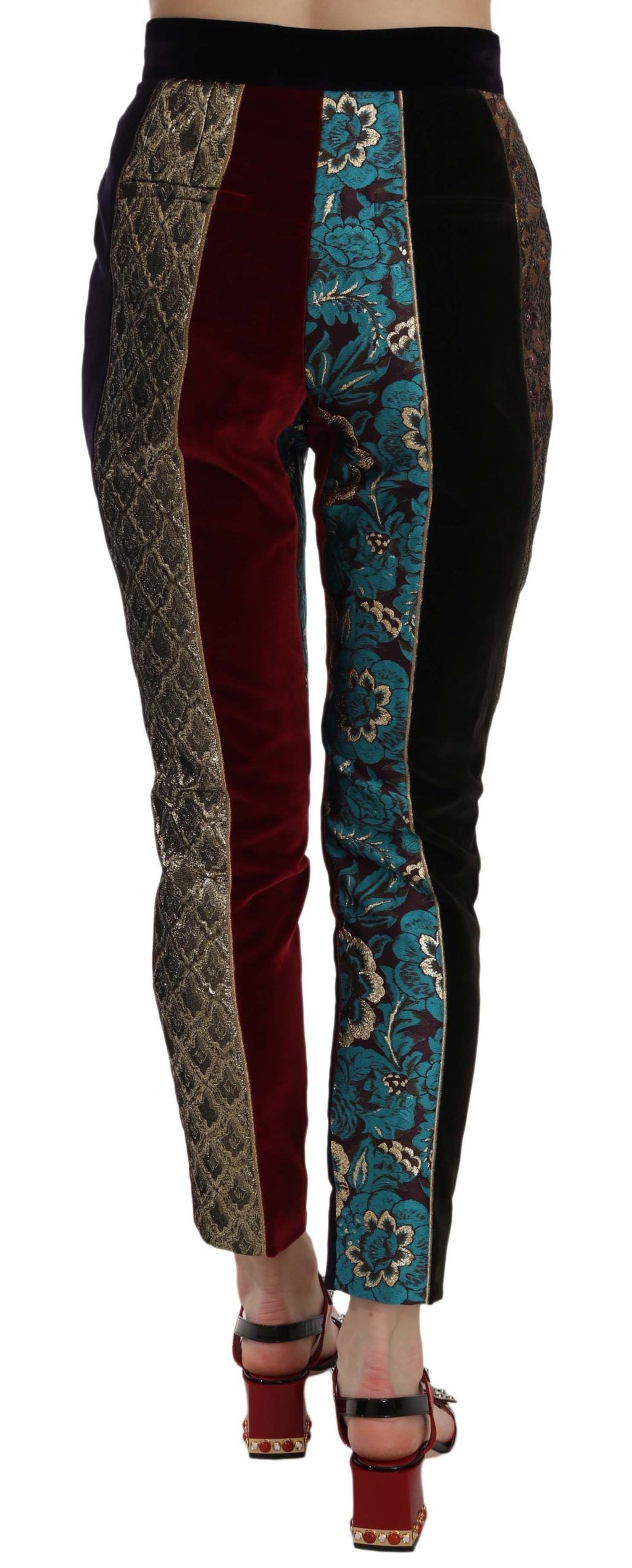 Dolce & Gabbana Multicolor Jacquard Tapered Trousers