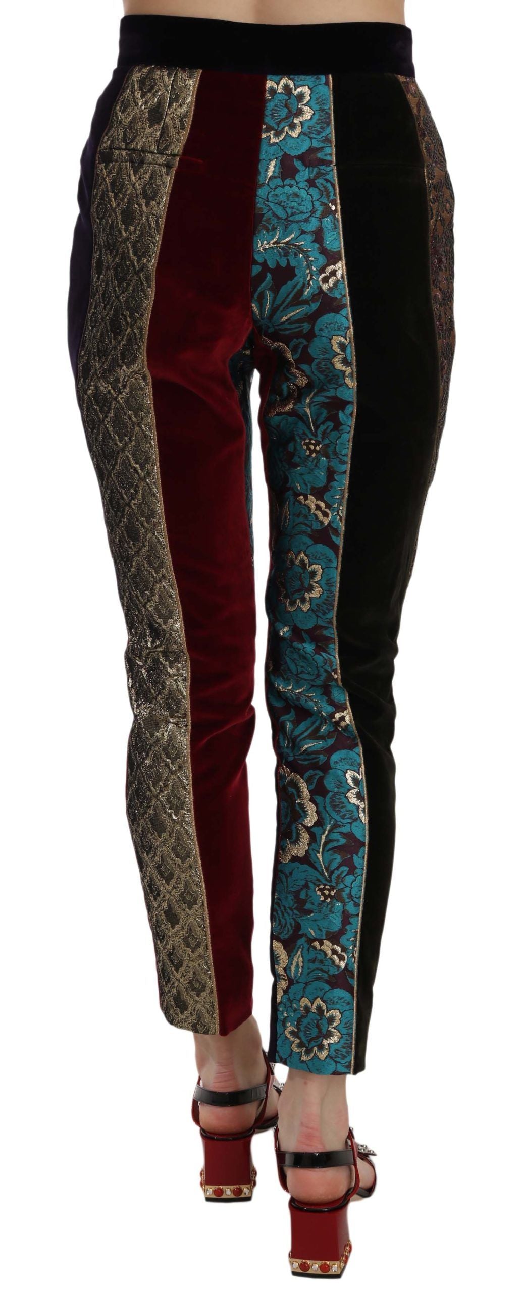 Dolce & Gabbana Multicolor Jacquard Tapered Trousers