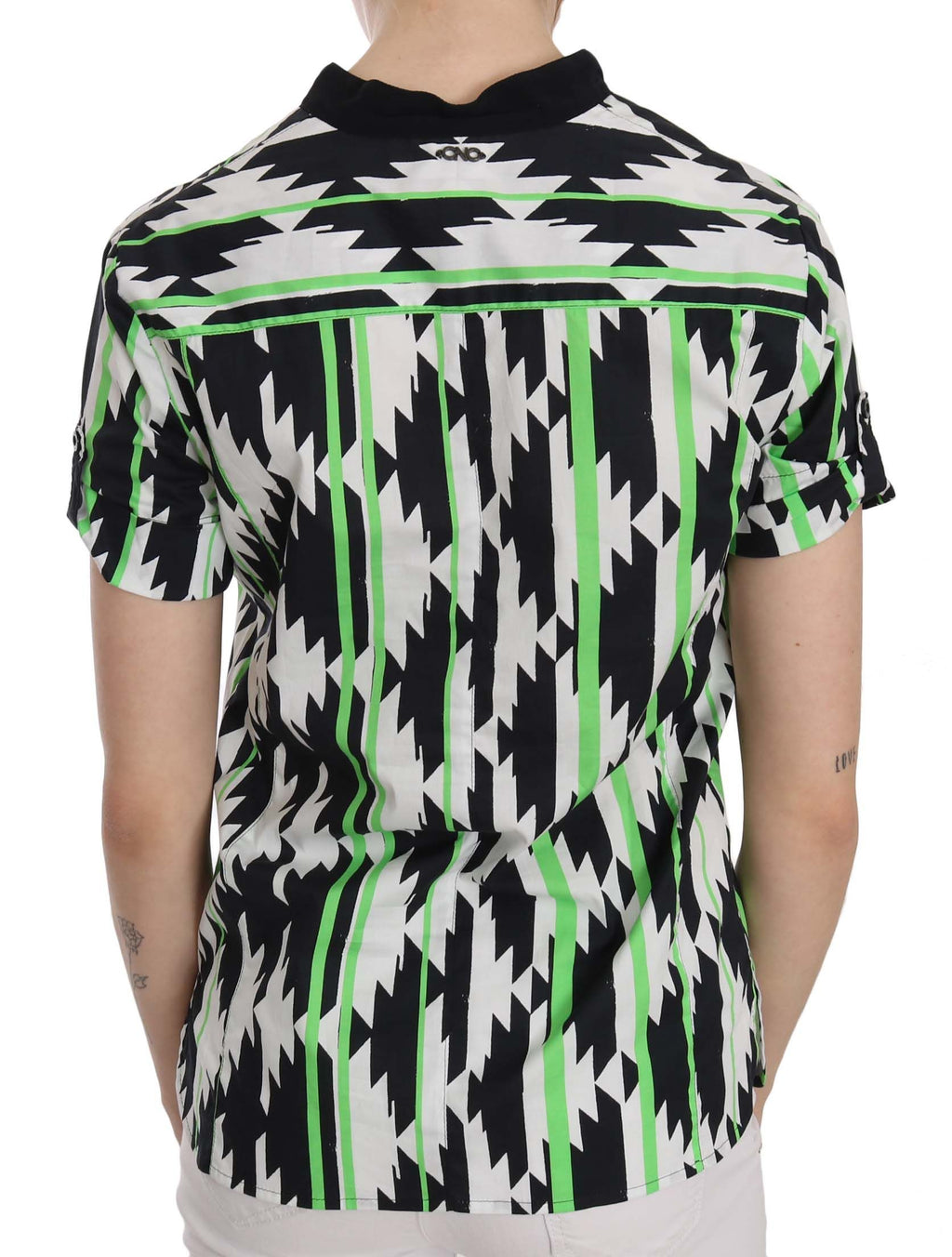 Costume National Multicolor Low-Cut Blouse Top