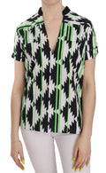 Costume National Multicolor Low-Cut Blouse Top