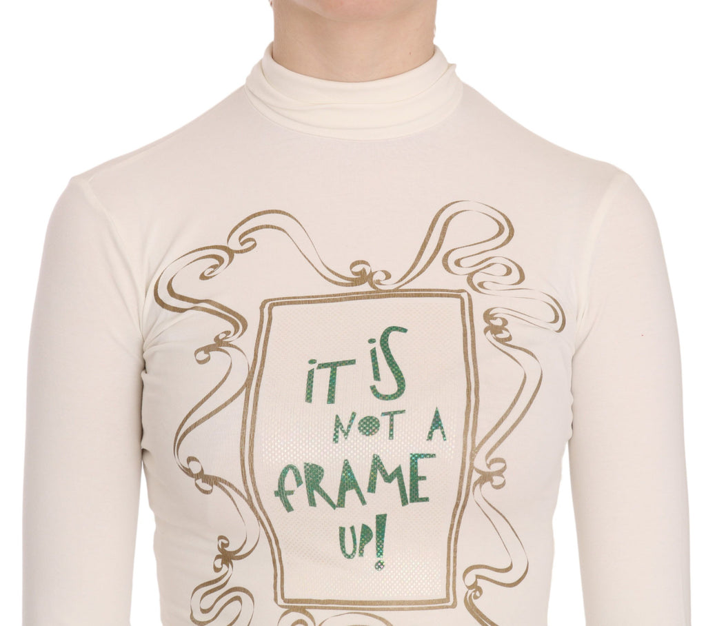 Wide Crew Neck It Is Not A Frame Up! Printed Blouse