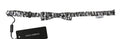 Dolce & Gabbana White Patterned Silk Bow Tie with Adjustable Neck