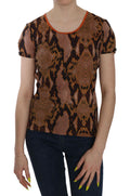 Just Cavalli Schlangenhautdruck Kurzarm-T-Shirt