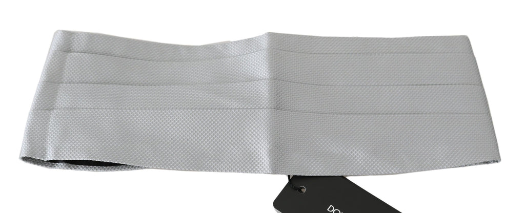 Dolce & Gabbana Grauer Herren Taillengürtel 100% Seide Kummerbund