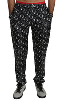 Dolce & Gabbana Schwarze Musikinstrumenten-Hose aus Seide